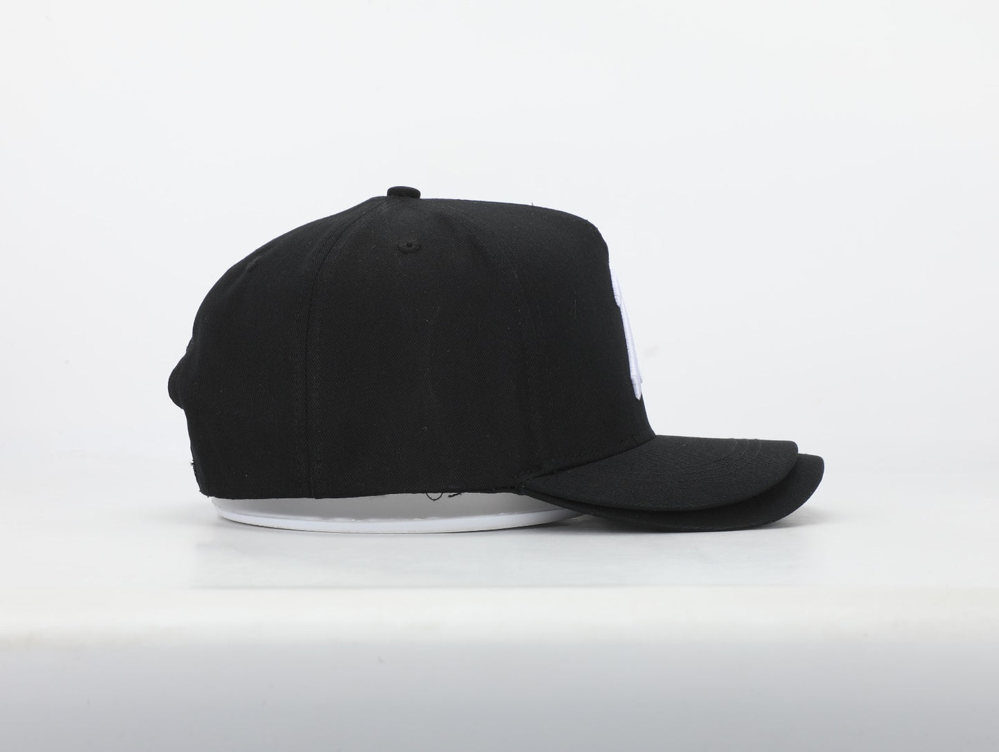 DOUBLE BRIM HAT (BLACK)