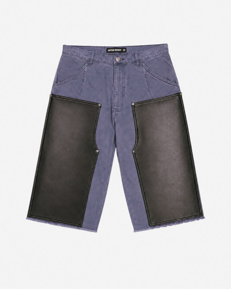 Blue Double Knee Shorts