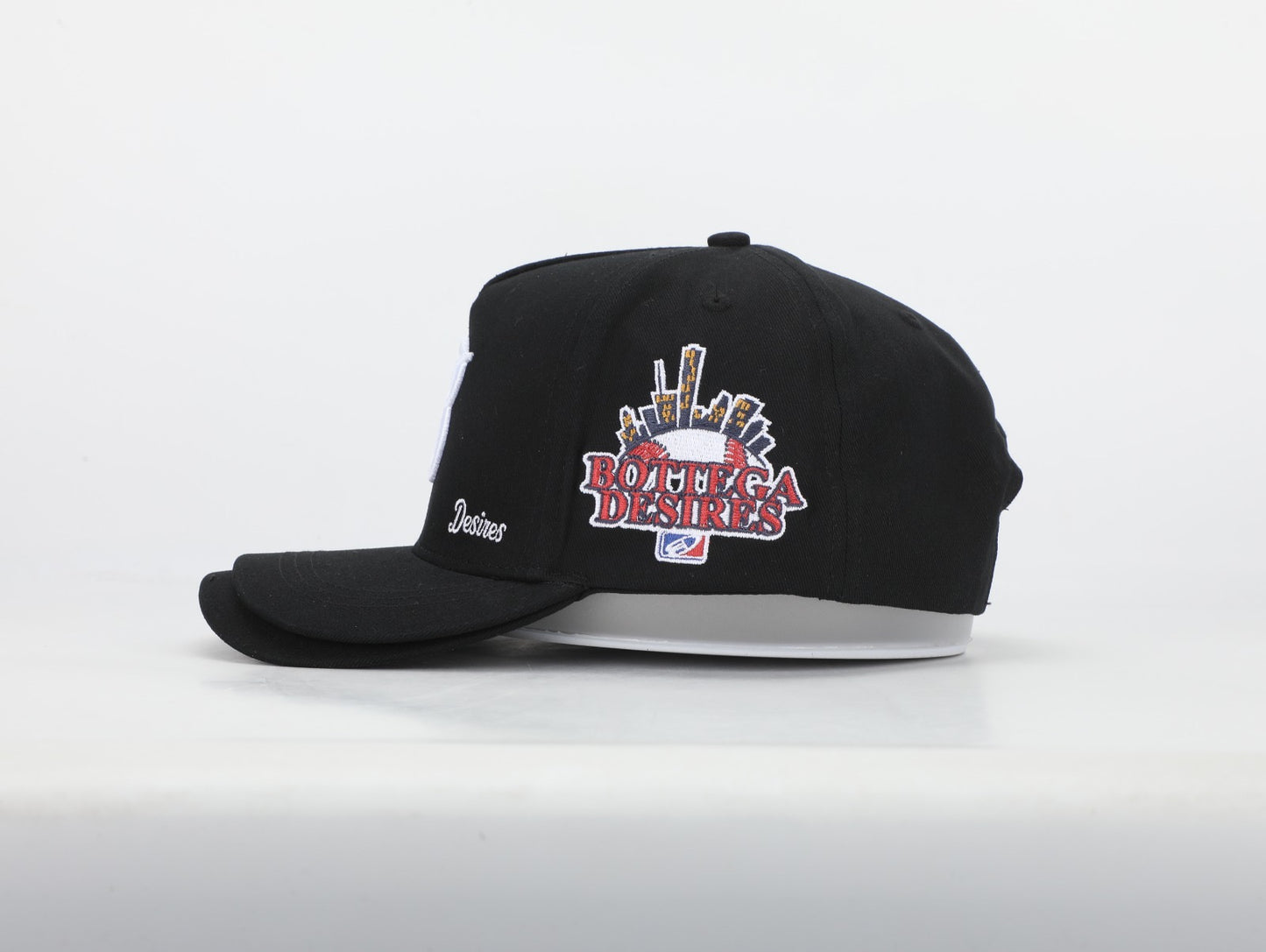 DOUBLE BRIM HAT (BLACK)