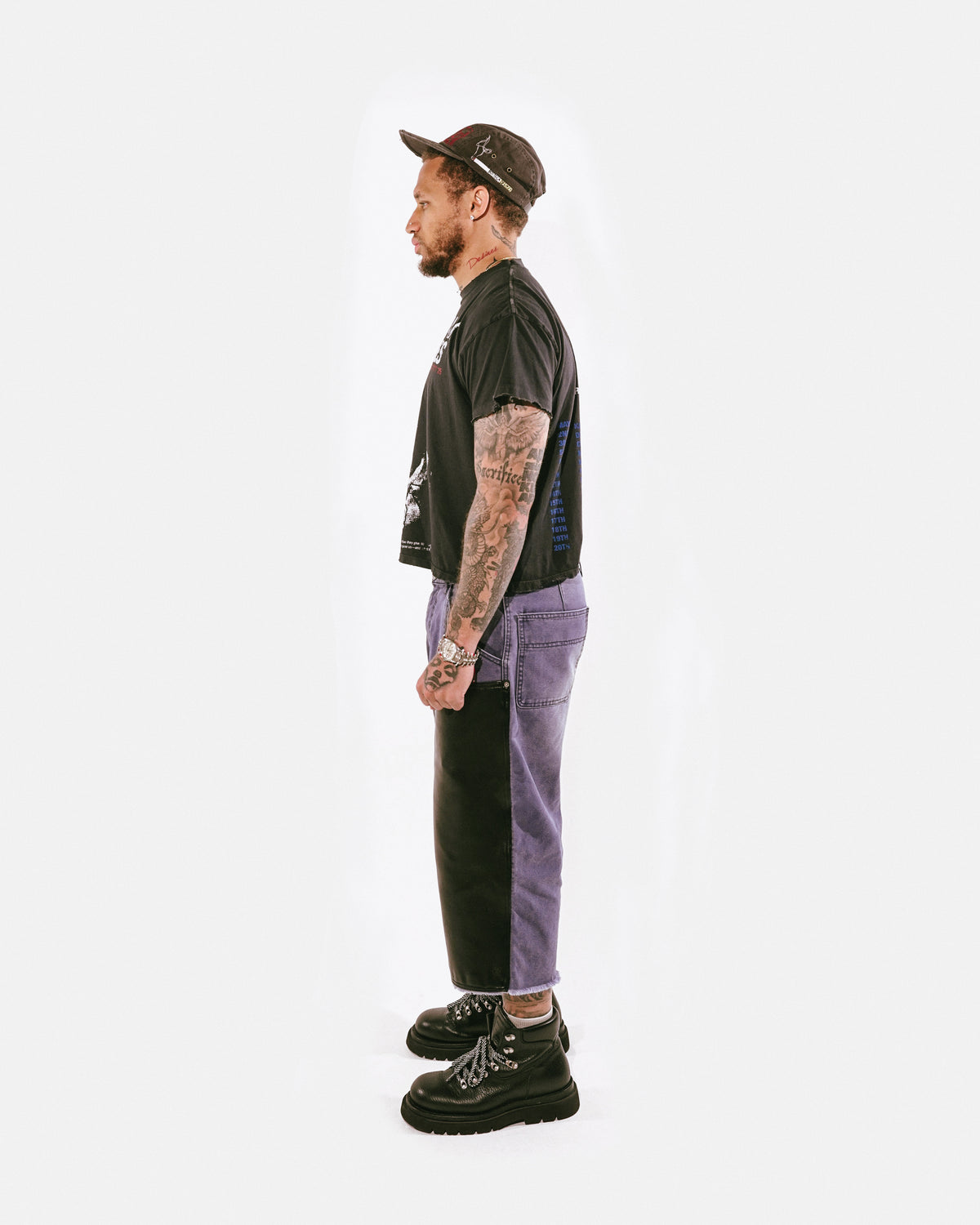 Blue Double Knee Shorts