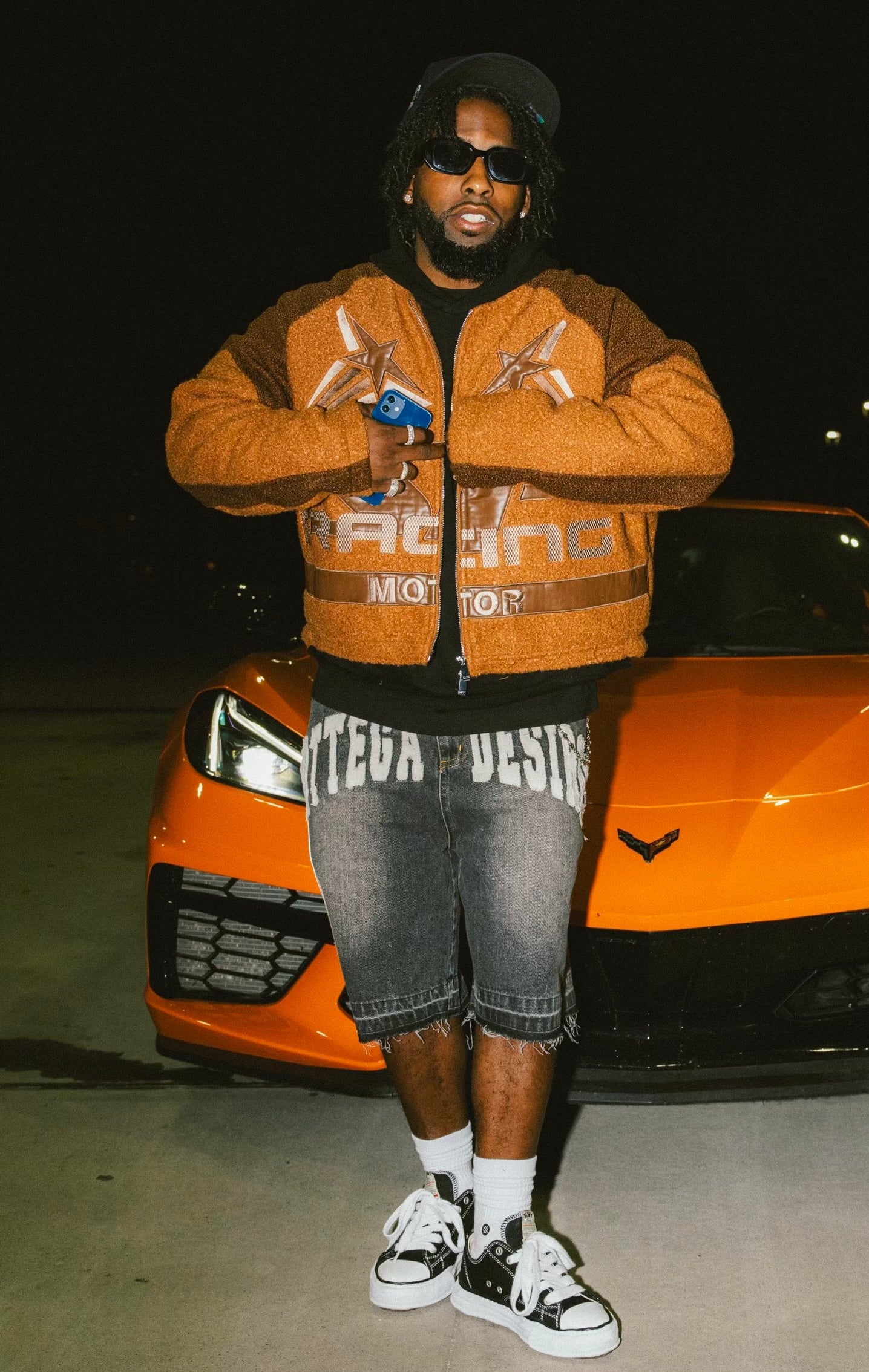 DENIM SHORTS (BLACK)