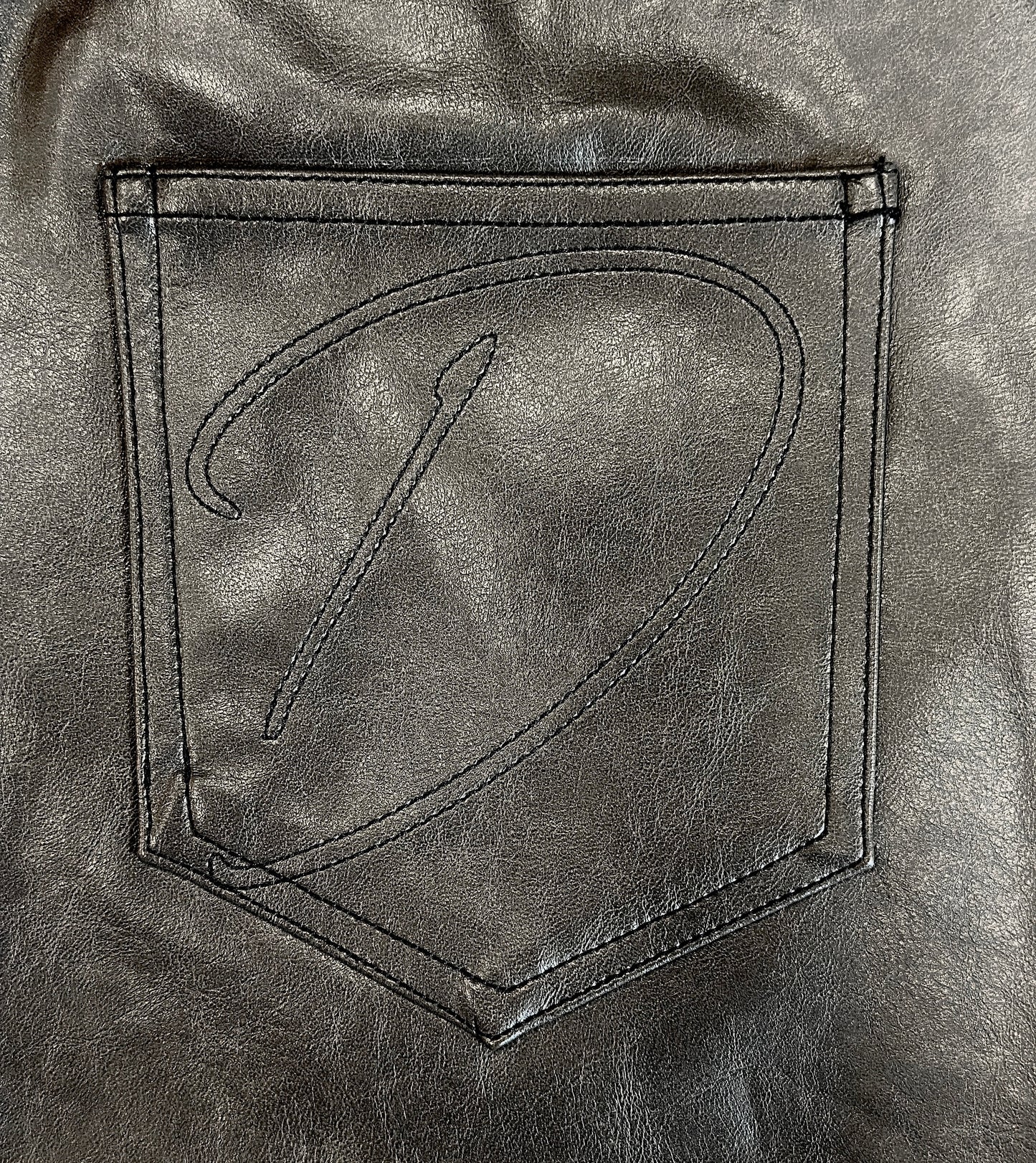 LEATHER SHORTS (GREY)